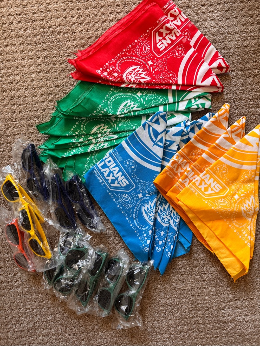 Huge lot of Marvel Guardians of the Galaxy Bandanas & Sunglasses New